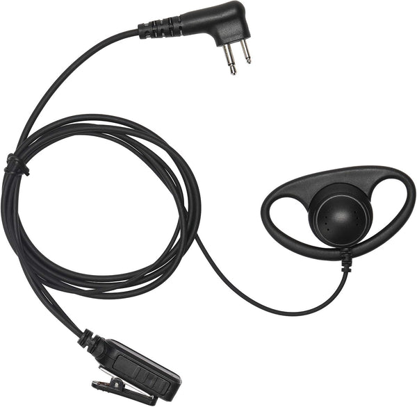 PR400 Earpiece Compatible with Motorola Radio CLS1410, CLS1110, CP200, GP300 Walkie Talkie with PTT Mic, 2 Pin Headset