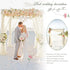 Wedding Arch Draping Fabric, 4 Panels 28" x 19ft Ivory Wedding Arch Drapes for Ceremony, Sheer Backdrop