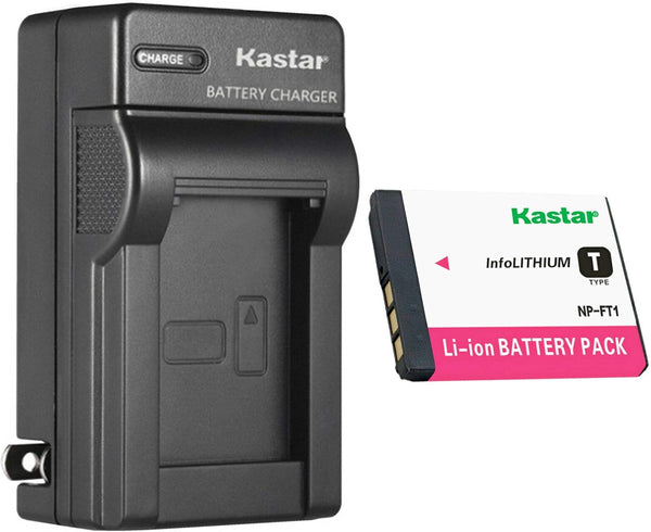 Kastar 1-Pack Battery & AC Wall Charger Replacement for Sony NP-FT1, Type T Battery, Compatible with Cyber-shot Cameras