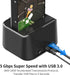 GODO 3.0 2.5/3.5 inch (5 Single Hard Drive Docking Station USB to SATA III for HDD SSD, External Hard Drive Dock