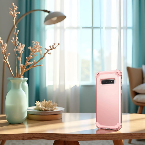 IDweel for Galaxy S10 Plus Case, 3 in 1 Shockproof Slim Fit Hybrid Heavy Duty Protection Hard PC Cover for Women Girls,