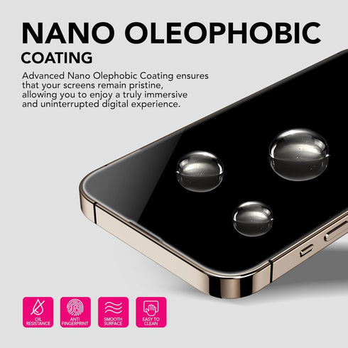 UARMOR Glass HD Clear Screen & Camera Lens Protector for iPhone 15 Pro Max, 9H Tempered Glass with Easy Installation