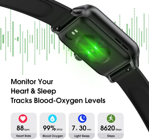 Smart Watch for Women and Men, Fitness Tracker with Heart Rate, Blood Oxygen, Sleep Tracker, IP68 Waterproof