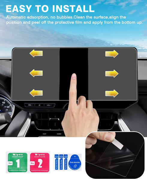 Karltys 2 Pack Screen Protector for 2021-2024 Toyota Venza 12.3-Inch Touch Screen, Tempered Glass Navigation Display