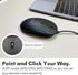 Macally Silent USB Wired Mouse - Slim & Compact for Apple Mac or Windows PC Laptop/Desktop - Black
