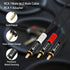 1 2 10Feet/3M Devinal RCA Y Cable, RCA/Phono Y Splitter, RCA Male to Male Y Adapter, Male/Male Subwoofer Cable Gold