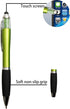 Medium Point Stylus Pens with Crystals, 5 Count + 3 Refills, Black Ink, Comfort Grip for Women and Kids