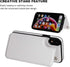 iPhone XR Wallet Case with Card Holder, Premium PU Leather Kickstand, Double Magnetic Clasp, Shockproof Cover (White)