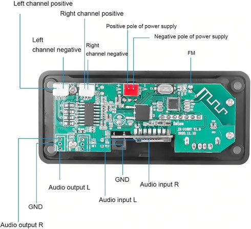 DC 6V 12V Bluetooth Decoder Board, KIMISS Bluetooth 5.0 MP3 Module with Remote Control