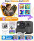 Kids Camera Instant Print, 2.4in Screen 1080P Digital Camera Toys for Kids Age 3-12, Christmas Birthday Gifts with 3