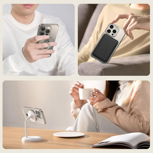 SYNCWIRE MagSafe Sticker 3 Pack - Universal Magnetic Ring for iPhone, Galaxy & All Cases, Supports Wireless Charging.