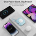 LUCKYDUO 10000mah 2 Pack,Portable Pack, powerbank Built in Cables, LED Display Fast Charging Battery Charger