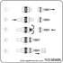 WGGE WG-008 24K Gold Safety Speaker Connector Banana Plugs for Speaker Wire, 12 Pairs