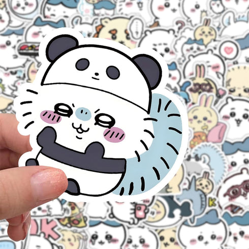 60pcs Kawaii Chiikawa Stickers for Kids Travel Case, Cute Japanese Cartoon Vinyl Stickers for Teens
