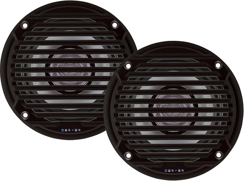 Jensen MS5006BR Black 5.25" Waterproof Dual Cone Speakers