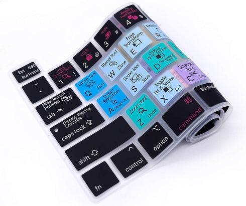 Illustrator AI Silicone Keyboard Cover Skin for MacBook Pro 16 inch A2141 2019 2020, Pro 13.3 inch A2338 M1/A2251/A2289