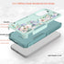 Samsung Galaxy S23 FE 5G Case: Slim TPU Bumper with Cute Floral Design + Screen & Camera Lens Protectors (Mint