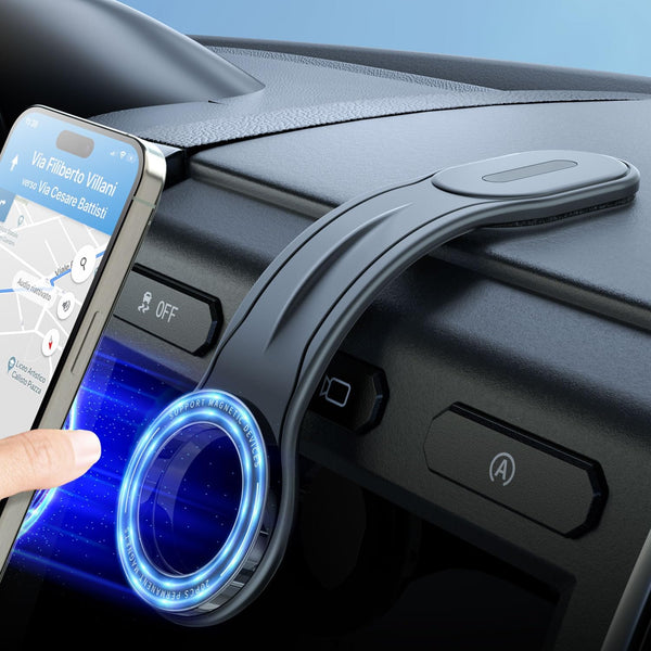 eSamcore Detachable MagSafe Car Mount, Bendable Aluminum Arm Magnetic Phone Holder with 20 Strong Magnets