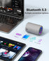 LENRUE 5.3, Small Portable Bluetooth Speaker with Lights, TWS Stereo Surround Sound, Type C Powered, Bluetooth AUX TF