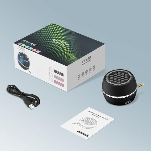 Mini Portable 3W Speaker, Mobile Phone Line-in Speaker with 3.5mm AUX Audio Interface for Tablet/Computer