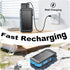 YELOMIN 20000mAh, 4 Pack Solar Power Bank Solar Charger Portable Phone Charger with Built-in Cables, USB-C Fast