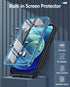 FNTCASE iPhone 12 Pro Case: Rugged Military Grade Drop Proof Cover with Kickstand, Matte Textured TPU, 6.1" - Blue
