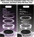 17 9H Matekxy for iPhone Camera Lens Protector Glitter - Cute Girly Metal Individual Bling Ring Cover for Women