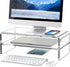 Egchi Clear Acrylic Monitor Stand Riser 2 Tier, 5.12 Inches High Clear