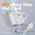 TESSAN 5 (1 3 Ultra Thin Flat Extension Cord FT, Slim Power Strip with USB Ports USB C), Surge Protector Flat Plug Wall