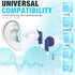 Konohan 100 Pack Kids Earbuds, Wired Earphones for School Library, Mixed Colors