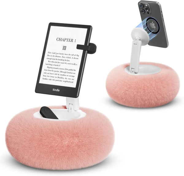 SupeDesk Magnetic Phone Pillow Stand, Phone Holder for Bed,Lap,Desk, Cozy Pillow Stand with