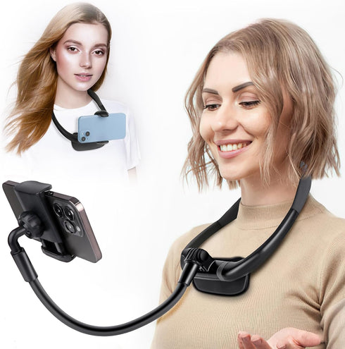 LOVFIVE Cell Phone Stand, Neck Cell Phone Holder, Hand Free Flexible Gooseneck Phone