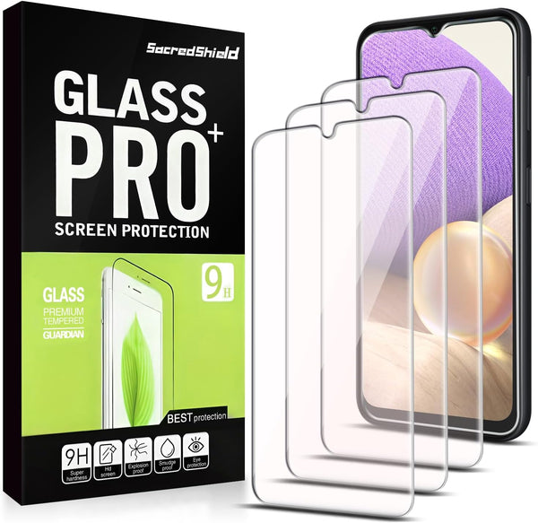 Samsung Galaxy A32 5G / M12 Tempered Glass Screen Protector 3-Pack, 9H Hardness, Bubble-Free, Easy Installation