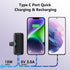 HETP 14/13 5000mAh Pack,LCD 14/14 Max/13/12 Pro/11/XS/XR/X/8/7/6 Mini Portable Charger for iPhone Series,Upgraded PD