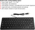 eboxer-1 USB Wired Mini Slim Keyboard Keyboard, Small Compact Simple Waterproof Business Keyboard for Laptop and Desktop Computer, Plug and Play (with1.1m / 3.6ft Cable)