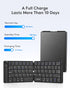 Samsers Foldable Bluetooth Keyboard, Portable Wireless Keyboard with Stand Holder, Rechargeable Ultra Slim for IOS