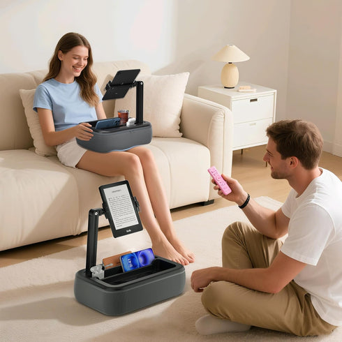 V-Hold 4.7-11 Tablet Pillow Stand, Kindle Pillow Stand with Snack Bowl, Tablet Holder for Lap in Bed for iPad & Cell