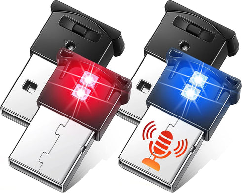 Tallew 4 Pcs Mini USB LED Interior Lighting for Car, Music Sync