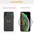 molzar MAG Series Case for iPhone Xs Max, Built-in Metal Plate for Magnetic Mount, Black