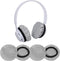 Bremorou Headphone Covers for Ears 2 Pairs Washable Stretchable Headset Earpad Cloth Cover