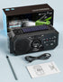 SIYEGK 3500mAh Emergency Weather Radio, Portable AM FM NOAA Radios with Crank SOS Alarm, Pocket Solar Emergency