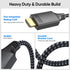 6ft, 4K 1/2 4K@30Hz 1080P Mini DisplayPort to HDMI Cable Thunderbolt (Mini DP) to HDMI Braided Cord for MacBook Air/Pro