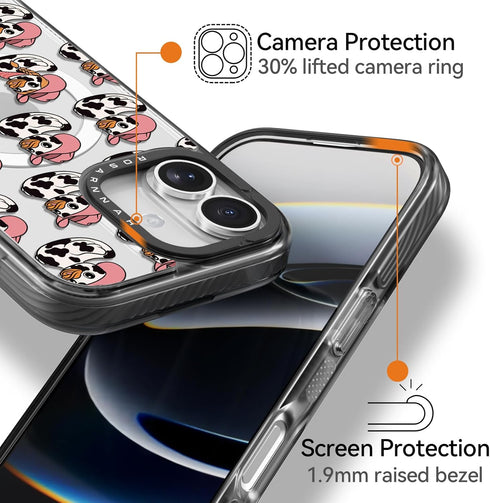 Rosarnnah 17 6.6 (6.3") for iPhone Case Cute - Compatible with Magsafe - Durable Shockproof ft Drop Impact Phone Case