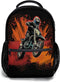 Kawani Motorcycle Graffiti College Bookbags, Dirt Bike Pattern School Backpack for Girls, Women, Teens