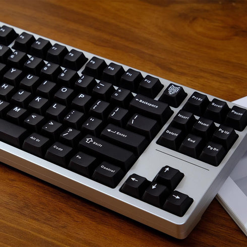 114 Keys PBT Doubleshot WOB Keycaps Cherry Profile Black Keycap Set for 61/64/87 Cherry MX Switches Mechanical Keyboard