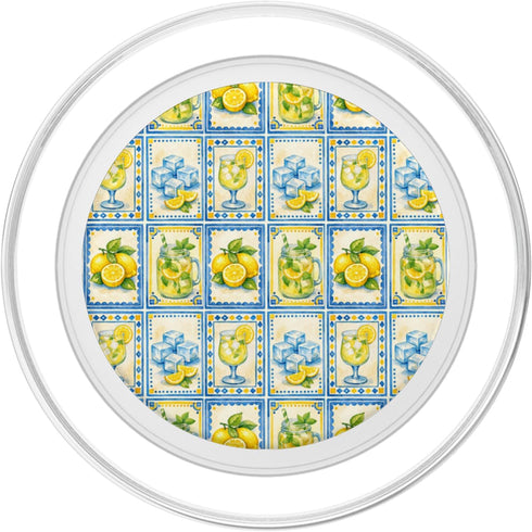 Lemon Juice Citrus Fruit Mediterranean Style Summer Lemonade Citrus Pattern Watercolor Aesthetic PopSockets PopGrip