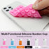 Zoolinn 6 PCS Multi-Colors Silicone Suction Cup Phone Holder, Non-Slip Sticky Phone Grip for Selfies, Hands-Free Use
