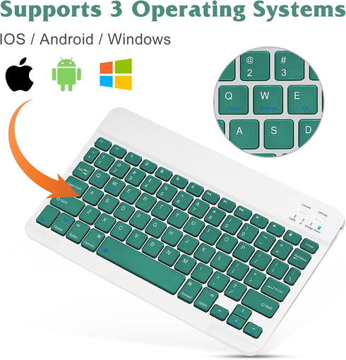 Rechargeable Bluetooth Keyboard and Mouse Combo, Ultra Slim Full-Size Keyboard and Ergonomic Mouse for Samsung Smart TV