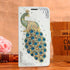 Compatible with iPhone 7 Plus & 8 Plus Wallet Case, Luxury 3D Handmade Crystal Rhinestone Bling Peacock PU Leather