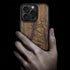 Carveit 16 Magnetic Wooden Case for iPhone Pro Case, Wood Artisan Engraved & Black Soft TPU Shockproof Cover